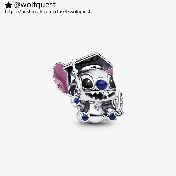 Pandora Disney Stitch Graduation Charm - Picture 1 of 6
